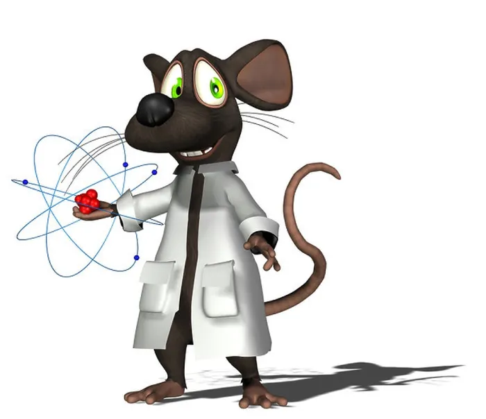 Framed Print : Lab Mouse with Atomic Structure Print Framed Print : Lab Mouse with Atomic Structure Print