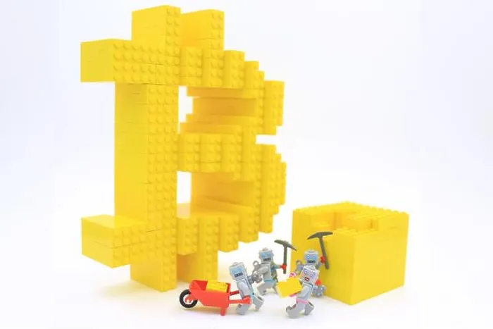 Framed Print : Lego Bitcoin Print Framed Print : Lego Bitcoin Print