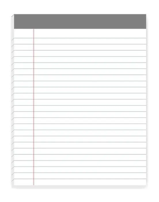 Framed Print : Print of Lined Letter Format Writing Pads with Margin