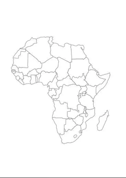 Framed Print : Africa Map Print - Alamy