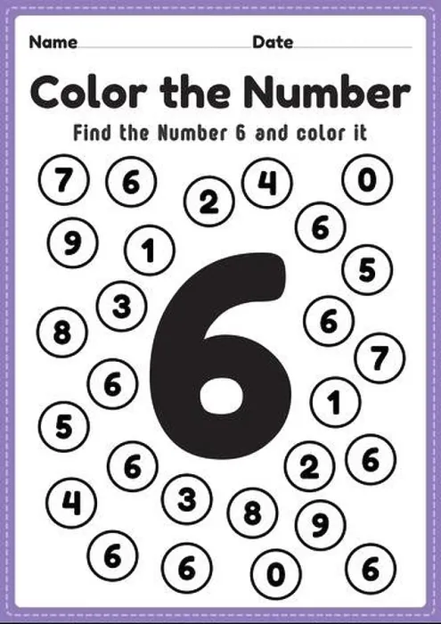 Framed Print : Printable Missing Numbers Worksheet for Preschool Kids