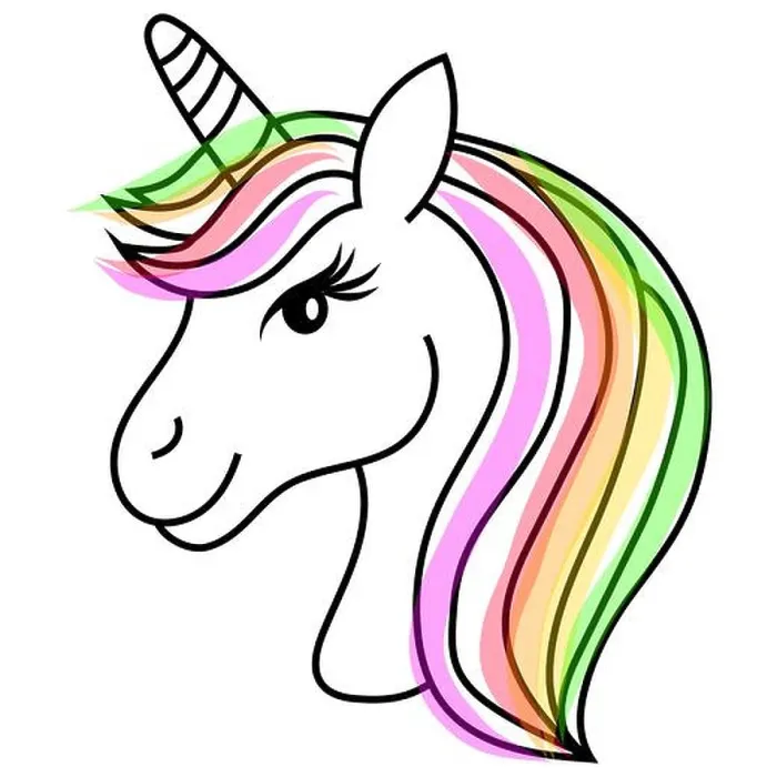Framed Print : Colorful Unicorn Head Print in EPS 10 Format Framed Print : Colorful Unicorn Head Print in EPS 10 Format