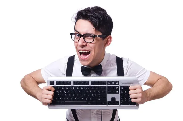 Framed Print : Nerd Hacker Print with Computer Keyboard Framed Print : Nerd Hacker Print with Computer Keyboard