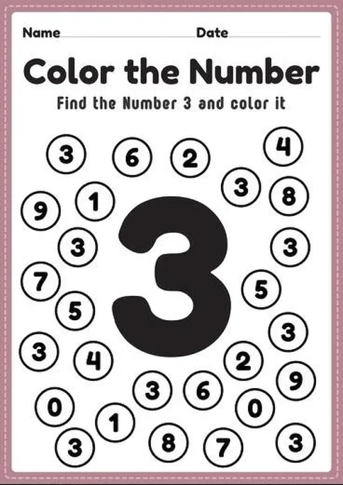 Framed Print : Printable Math Coloring Activity for Preschool and Kindergarten Framed Print : Printable Math Coloring Activity for Preschool and Kindergarten
