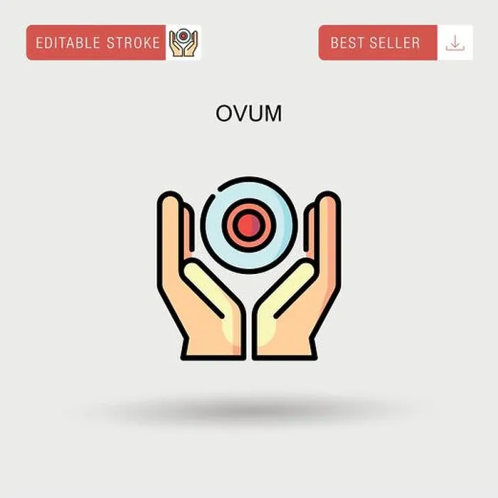 Framed Print : Simple Ovum Vector Icon Print