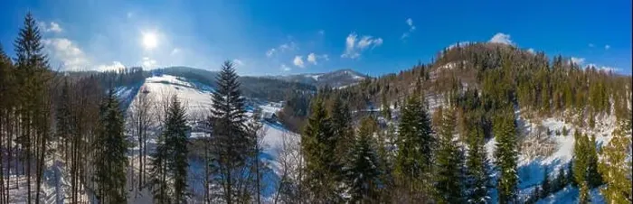 Framed Print : Winter Mountains Panoramic Print Framed Print : Winter Mountains Panoramic Print