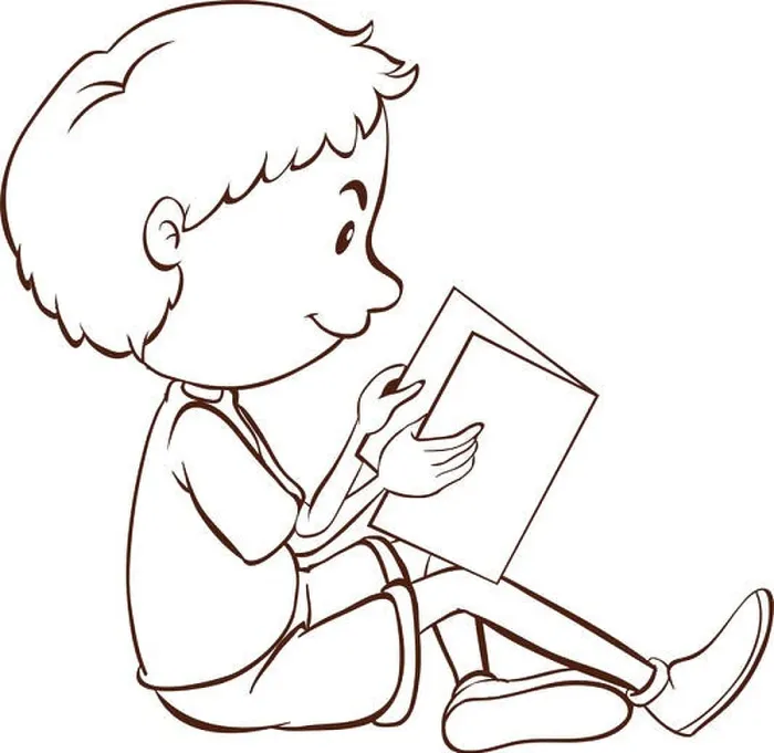 Framed Print : A Boy Studying Print Framed Print : A Boy Studying Print