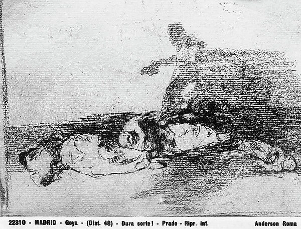 'A cruel shame, ' drawing by Goya, in the Prado Museum in Madrid