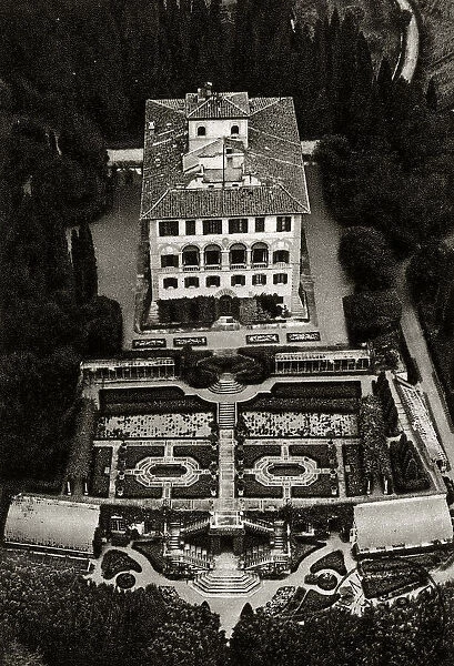 Aerial view of Villa Salviatino The residence of the writer Ugo Ojetti