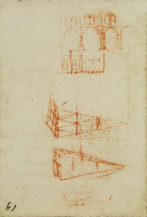 Framed Print : Architectual sketches, study from the Codex Forster III, c.15v, by Leonardo da Vinci, housed in the Victoria and Albert Museum, London Framed Print : Architectual sketches, study from the Codex Forster III, c.15v, by Leonardo da Vinci, housed in the Victoria and Albert Museum, London