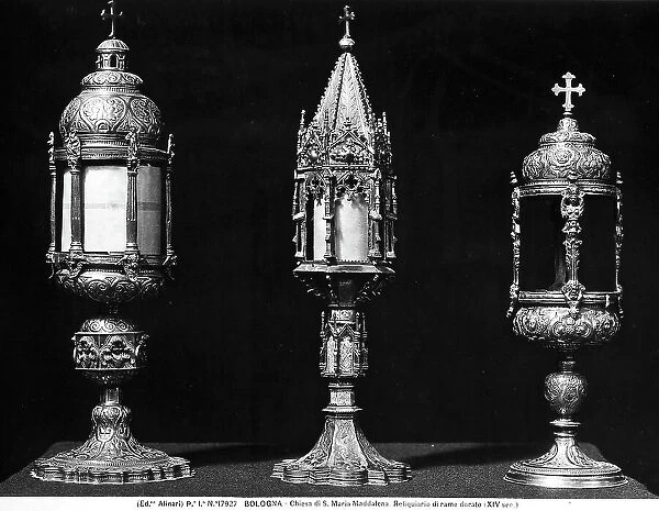Three architectural shrines from the XV century, located in the Church of S. Maria Maddalena, Bologna