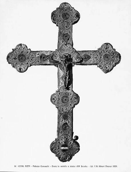 Astylar cross, Abruzzi art, in the Civic Museum of the Palazzo Comunale of Rieti