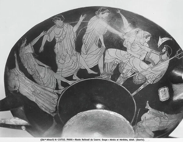 Attic cup with Nereids: work on display at the Louvre Museum, Paris