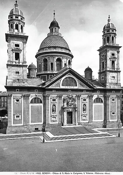 The basilica of Santa Maria Assunta in Carignano, piazza Carignano, Genoa