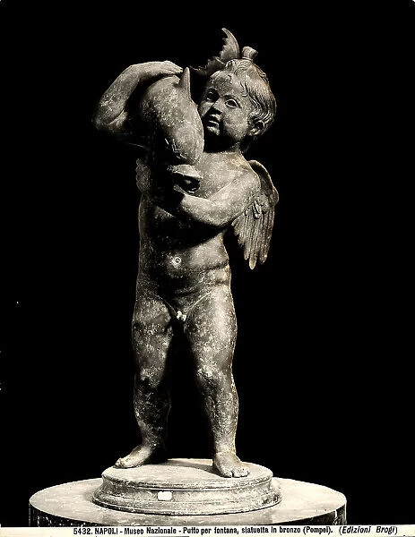 Bronze statuette of a putto with a dolphin from Pompeii, now kept at the National Archaeological Museum in Naples