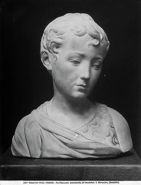 Bust of a boy or of the young St. John the Baptist, by Antonio Rossellino, formerly in the Oratorio dei Vanchetoni, Florence. Now located at the National Gallery of Art, in Washington