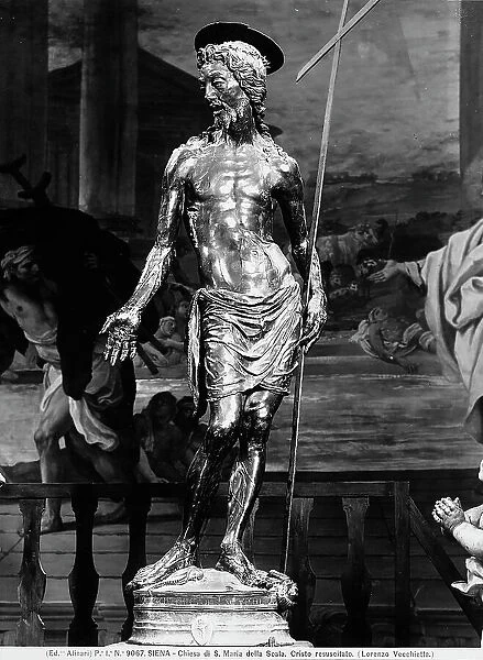 christ resurrected, bronze statue by Vecchietta preserved in the Church of St. Maria della Scala in Siena