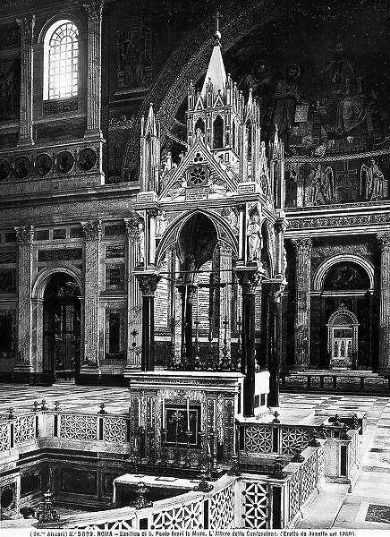 Ciborium of the high altar in the Church of San Paolo Fuori le Mura, work by Arnolfo di Cambio, Rome