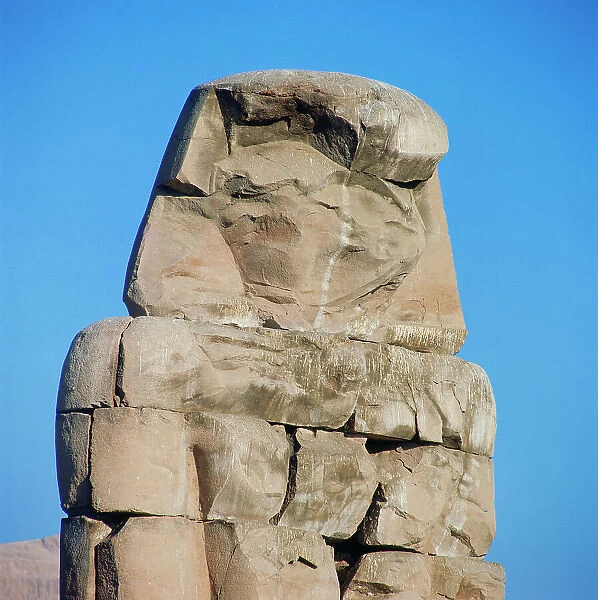 The Colossi of Memnon guarding the city of Thebes