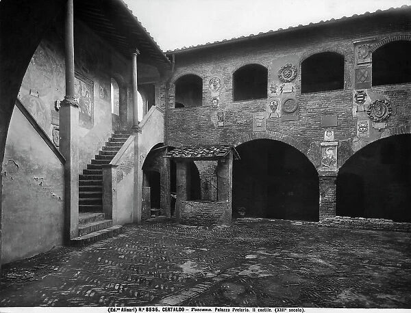 Courtyard of the Palazzo Pretorio in Certaldo, near Florence