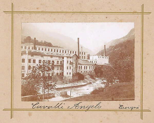 Cuorgn (Torino), textile establishment of the Valle Soana, Valle in the background