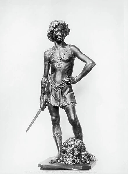 David, bronze sculpture, Andrea del Verrocchio (1435-1488), Museo del Bargello, Florence