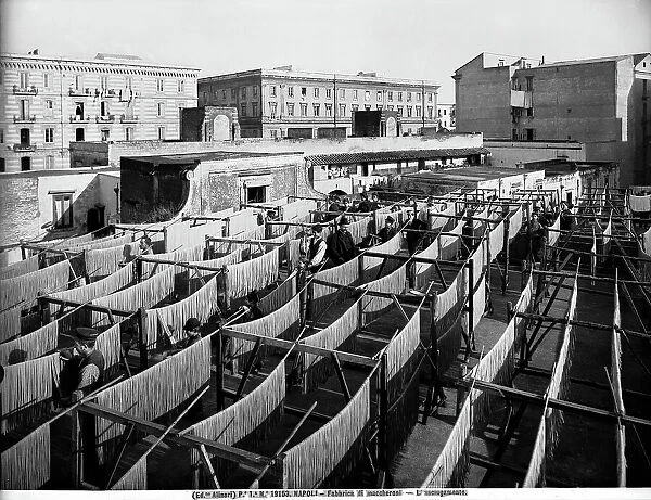 Drying area of a macaroni company in Naples