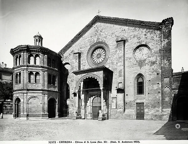 External view of the Church of Saint Luke and the Chapel of the Risen Christ in Cremona
