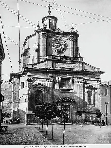The faade of the Church of Sant'Agostino, in L'Aquila, Abruzzo. The architect was Ferdinando Fuga