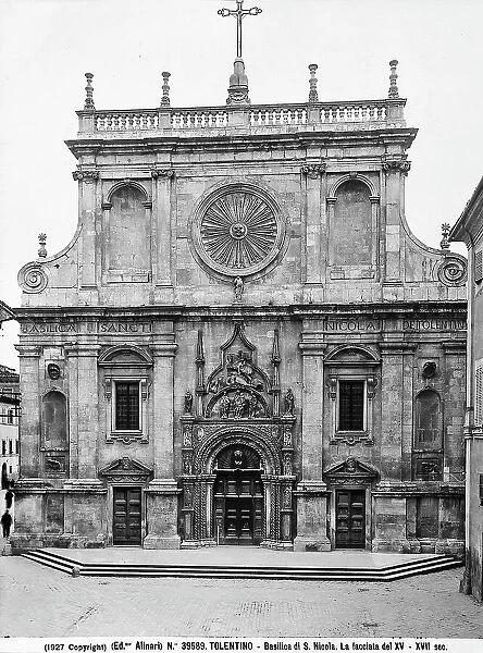 Facade of the Cathedral of San Nicola in Tolentino