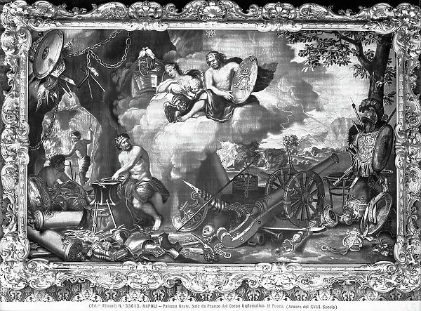 Fire; tapestry in the Royal Palace, Naples