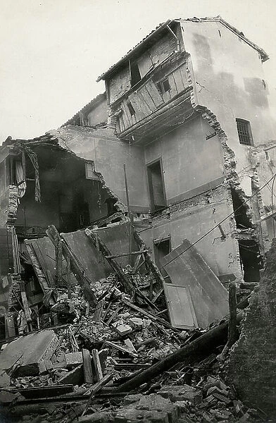 First World War: buildings destroyed in the bombing of Padua