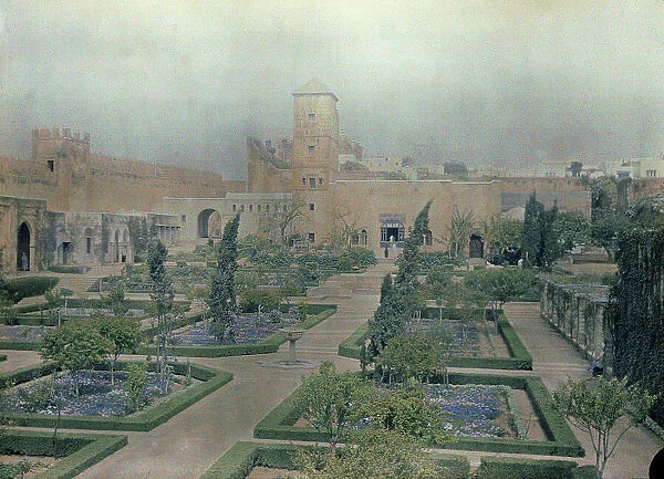 The garden inside the walls of the kasbah of Oudaia, Rabat, Marocco