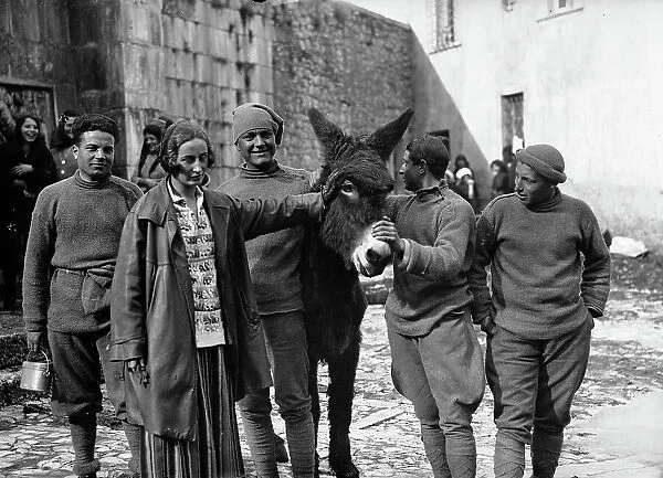 Group portrait with donkey, Pescocostanzo