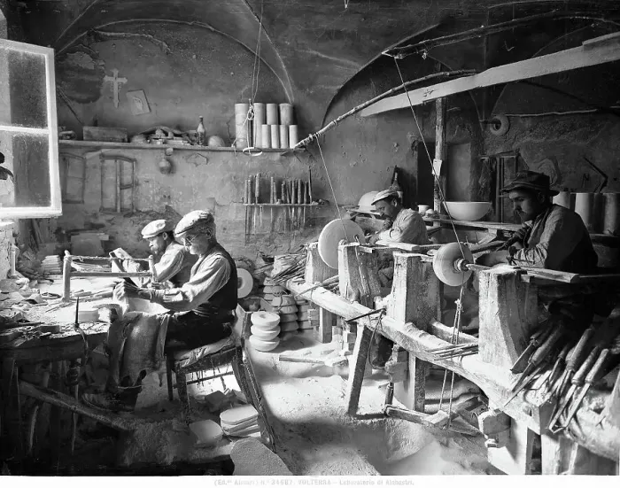 Framed Print : Interior of an alabaster workshop in Volterra Framed Print : Interior of an alabaster workshop in Volterra