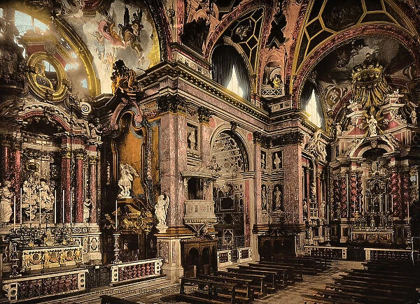 Interior of the Church of the Scalzi (of the Discalced), called also as of Saint Mary of Nazareth, in Venice
