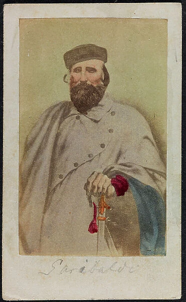 The Italian general and statesman Giuseppe Garibaldi (1807-1882); carte de visite