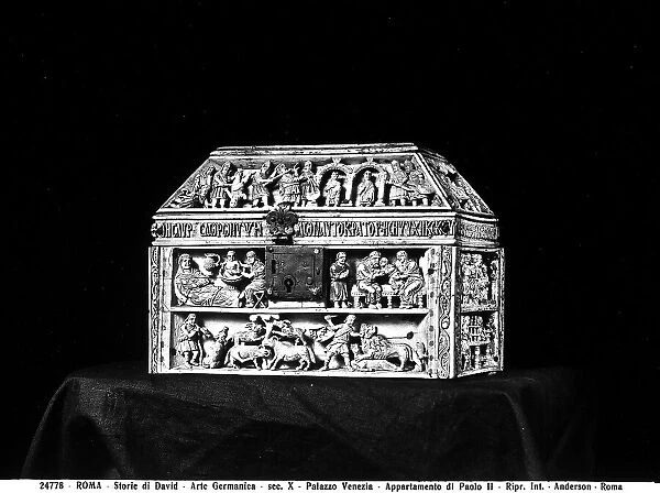 Ivory casket portraying the Stories of David, preserved in the Museum of Palazzo Venezia, Rome