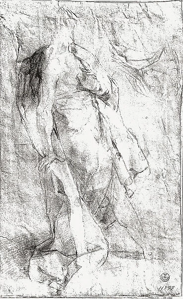 Outline of Christ, drawing by Federico Barocci, in the Gabinetto dei Disegni e delle Stampe of the Uffizi Gallery, in Florence