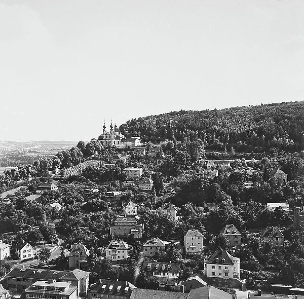 Panoramic view of the Main River valley with the Kppele, in Wrzburg