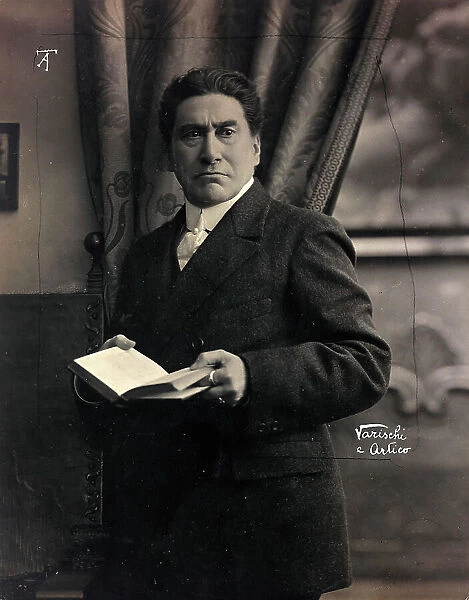 Portrait of the Italian theater actor Ermete Novelli (1851-1919); postcard