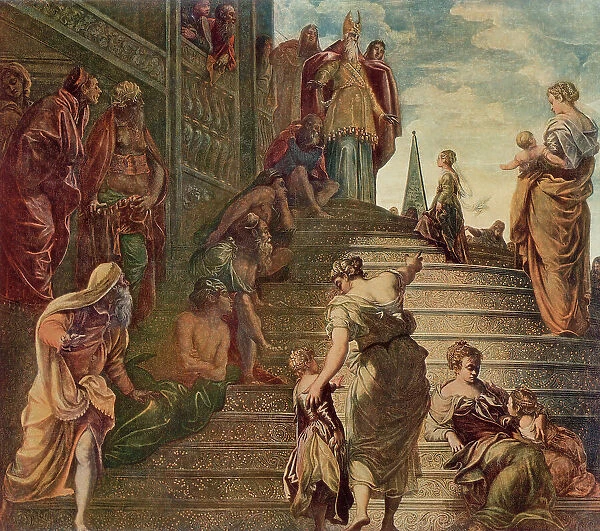 Presentation of the Virgin at the Temple; work of Tintoretto. Church of the Madonna dell'Orto, Venice