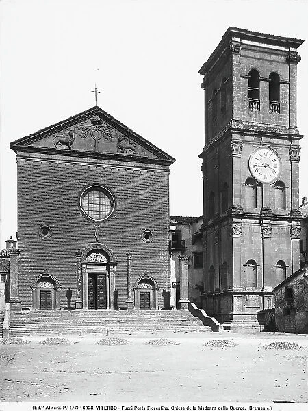The sanctuary of Santa Maria della Quercia, in Bagnaia, near Viterbo. The faade was designed by Carlo di Mariotto and Domenico di Iacopo da Firenzuola; the bell tower by Ambrogio da Milano