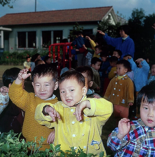 Shanghai. School recess in a 'nursery' of Shanghai