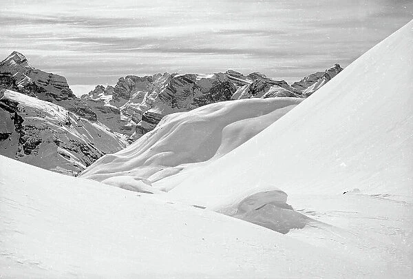 Snowy mountain landscape, Cortina d'Ampezzo