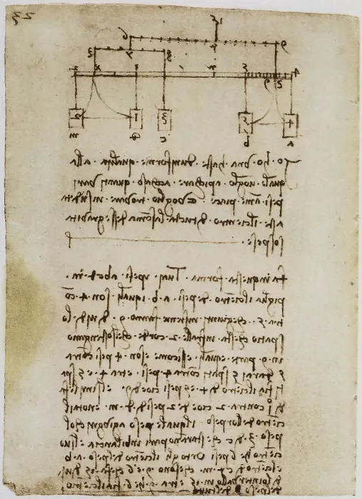 Framed Print : Studies and experiments for calculating the center of gravity, writings from the Codex Forster II, c.136v, by Leonardo da Vinci, housed in the Victoria and Albert Museum, London Framed Print : Studies and experiments for calculating the center of gravity, writings from the Codex Forster II, c.136v, by Leonardo da Vinci, housed in the Victoria and Albert Museum, London
