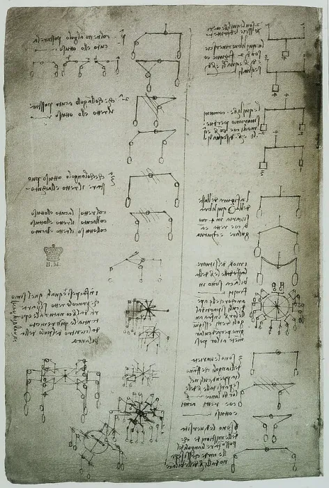 Framed Print : Study on balance instruments, weights and levers, written by Leonardo da Vinci, part of the Arundel Codex 263, c.194v, housed in the British Museum of London Framed Print : Study on balance instruments, weights and levers, written by Leonardo da Vinci, part of the Arundel Codex 263, c.194v, housed in the British Museum of London