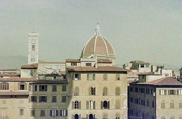 View of the Dome of the Duomo and Giotto's Bell Tower in Florence