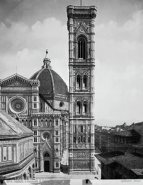 View of the Duomo, the Baptistery and Giotto's Campanile in Florence