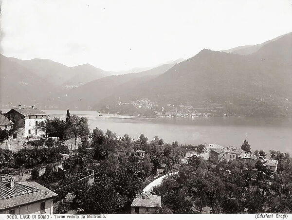 View of Lake Como with the village of Torno photographed from the town of Moltrasio